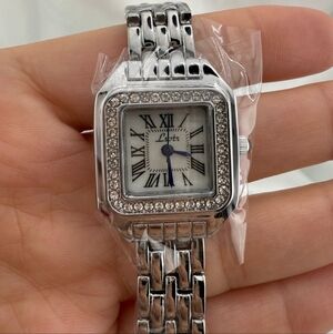 Panthere Classic Silver Watch with Crystal Accents